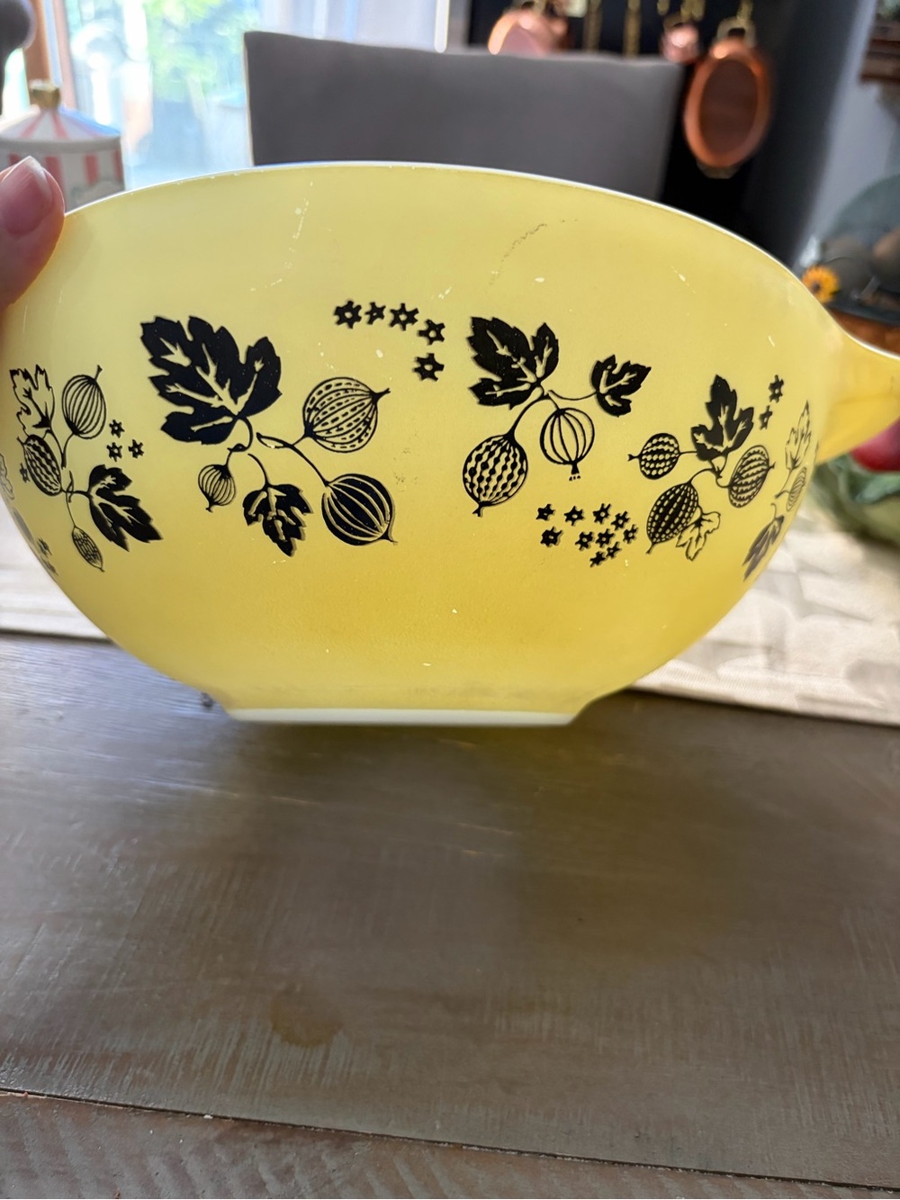 Vintage Pyrex Cinderella mixing  bowl Gooseberry pattern